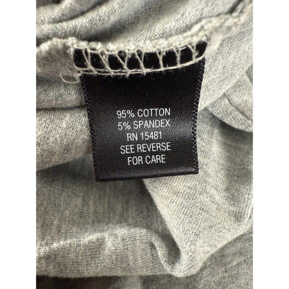 APT 9 Size L Cotton Blend Stretch Top Gray Short Sleeve Round Neck Casual Basic - Picture 7 of 9